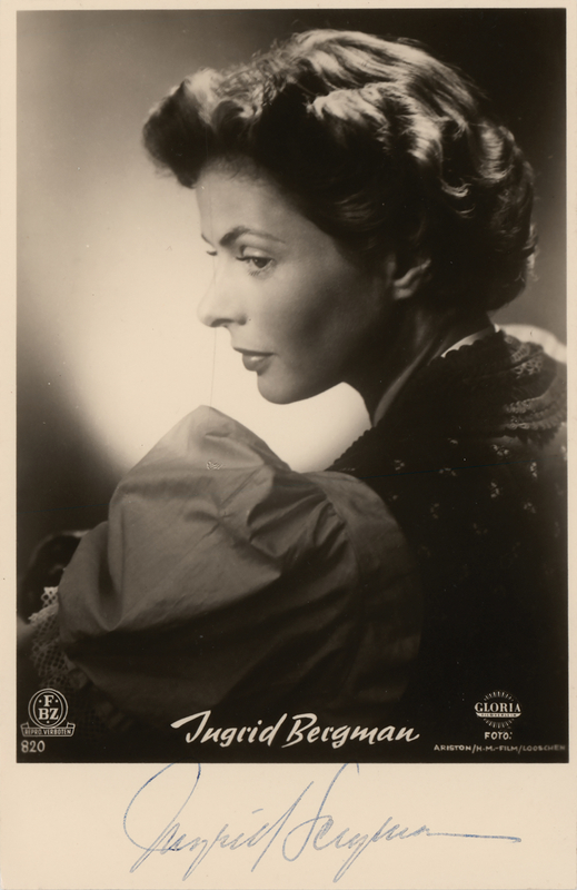 Lot 844 Ingrid Bergman Signed Photograph