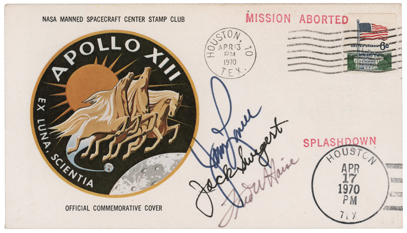 Lot 516 Apollo 13 Crew-Signed 'Mission Aborted' Cover