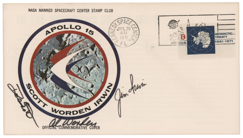 Lot 524 Apollo 15 Crew-Signed Insurance Cover