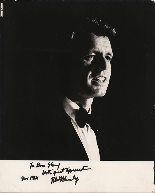 Lot 359 Robert F. Kennedy Signed Photograph to MGM Head Dore Schary