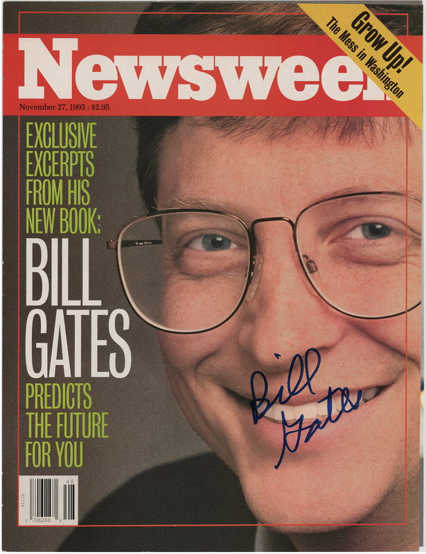 Lot 338 Bill Gates Signed Magazine Cover - Newsweek