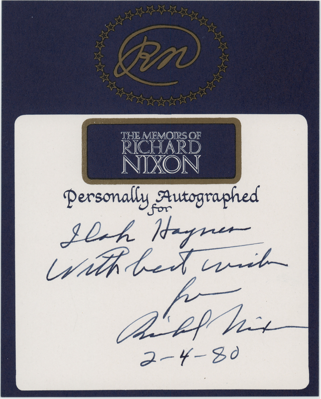 Lot 164 Richard Nixon Signed Bookplate