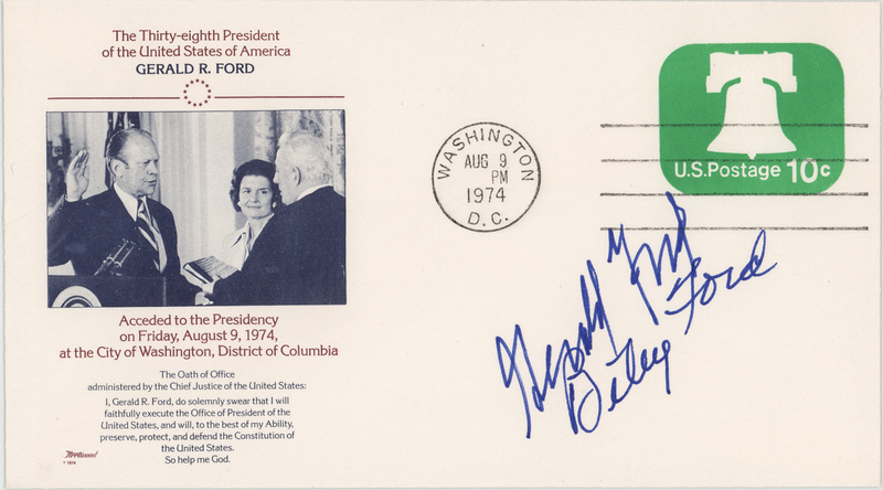 Lot 102 Gerald and Betty Ford Signed Inauguration Day Cover