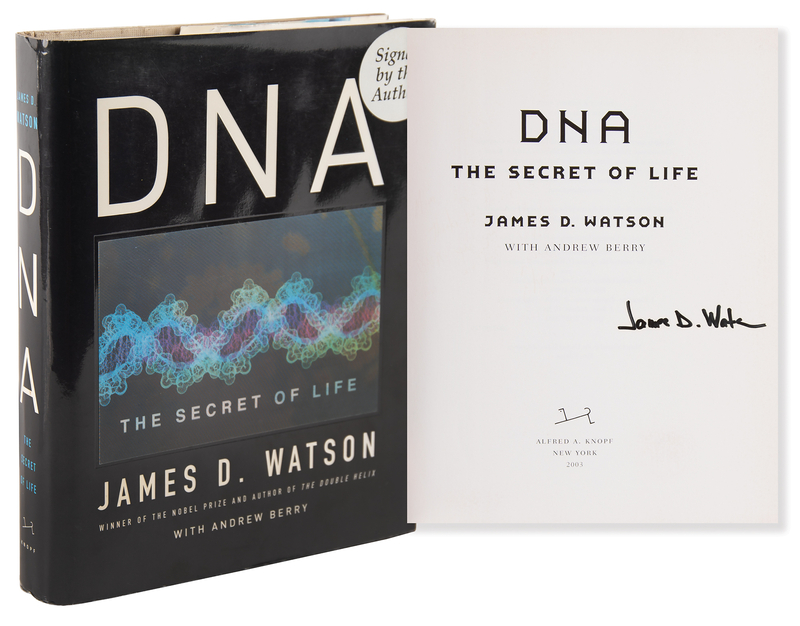 Lot 332 DNA: James D. Watson Signed Book - DNA: The Secret of Life