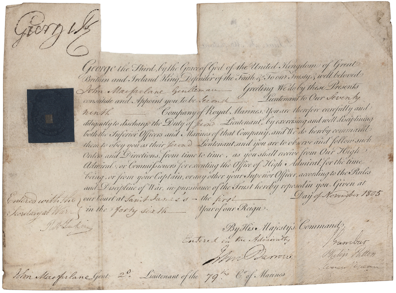 Lot 367 King George III Document Signed