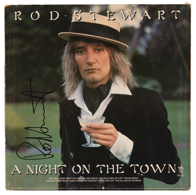 Lot 792 Rod Stewart Signed Album - A Night on the Town
