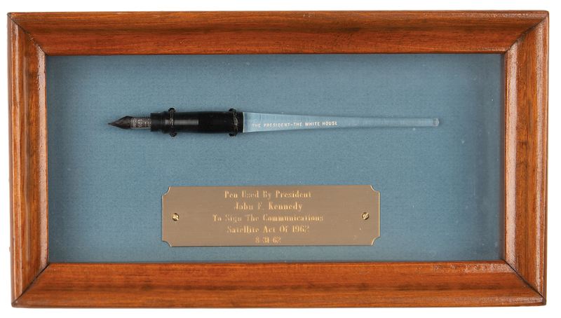 Lot 49 John F. Kennedy 1962 Communications Satellite Act Bill Signing Pen - From the Collection of the National Aeronautics and Space Council Executive Secretary