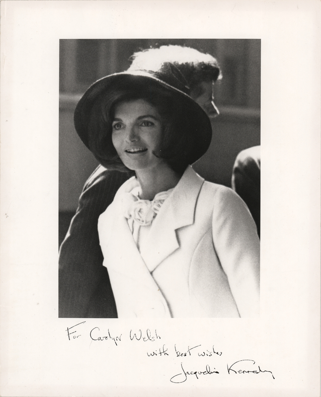 Lot 124 Jacqueline Kennedy Signed Photograph