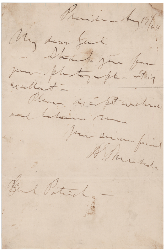 Lot 456 Ambrose E. Burnside Civil War-Dated Autograph Letter Signed