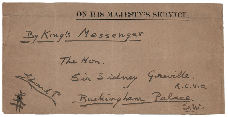 Lot 366 King Edward VIII Signed Mailing Envelope, Sent 