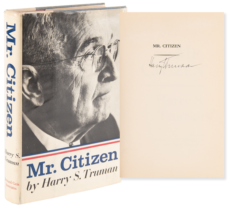 Lot 191 Harry S. Truman Signed Book - Mr. Citizen