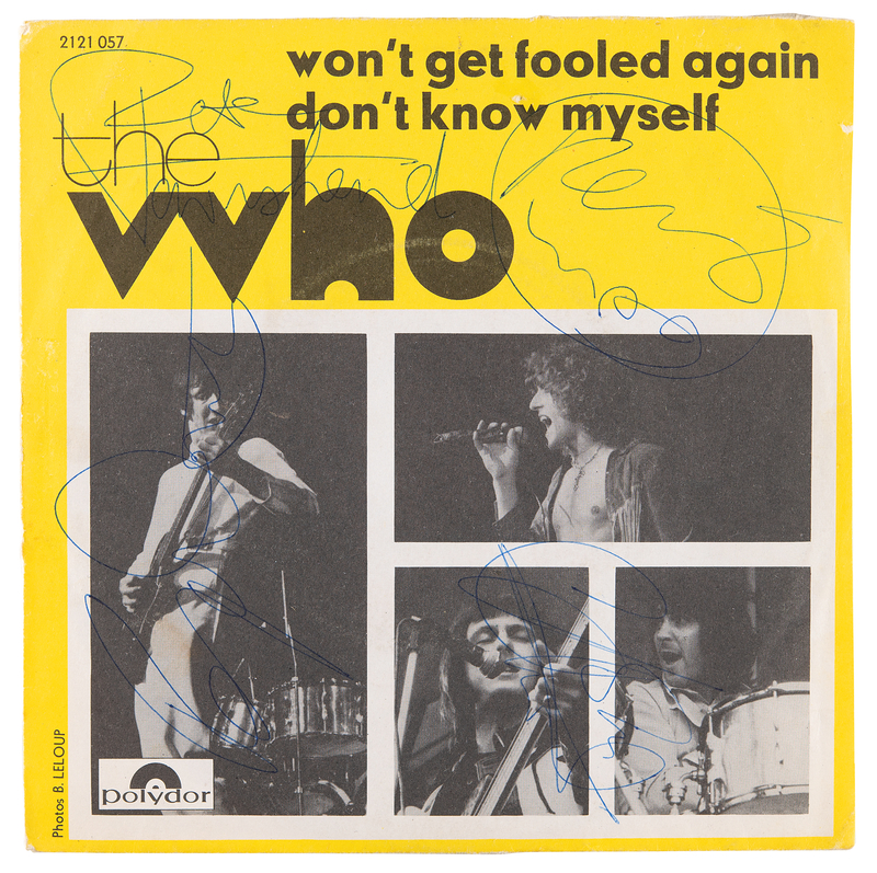 Lot 679 The Who Signed 45 RPM Single - 'Won't Get Fooled Again'