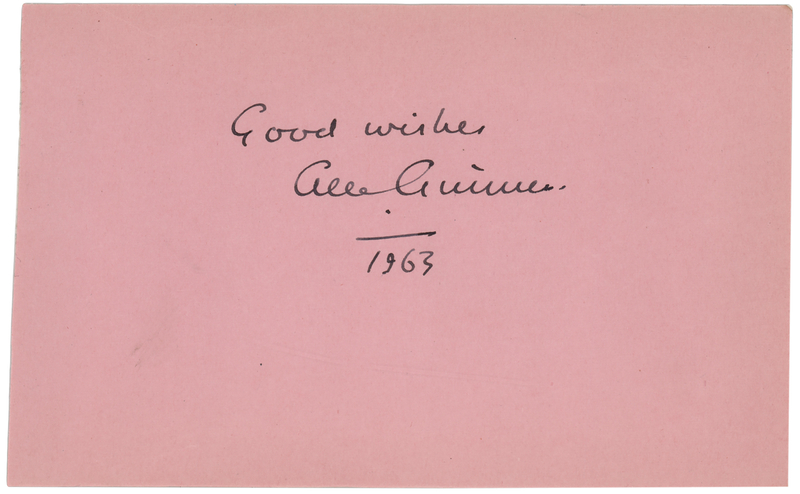 Lot 917 Star Wars: Alec Guinness Signature