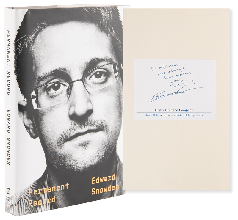 Lot 420 Edward Snowden Signed Book