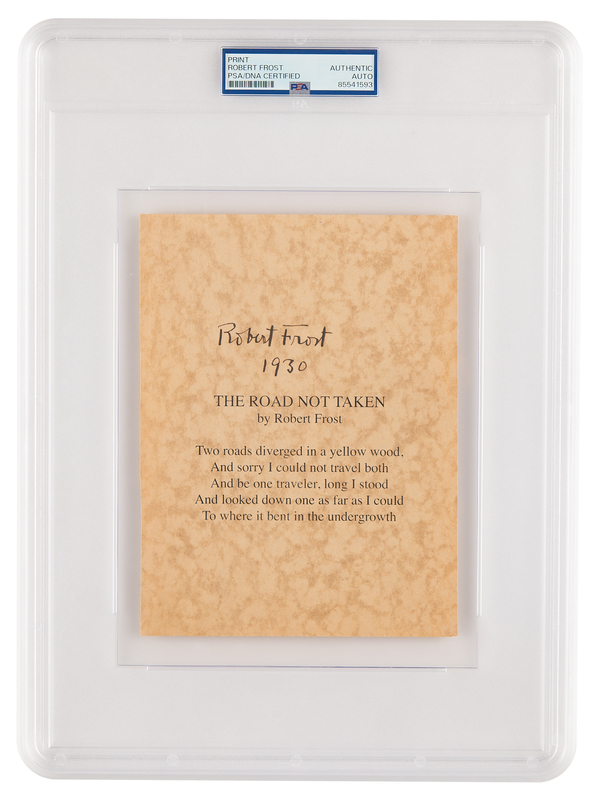 Lot 615 Robert Frost Signature