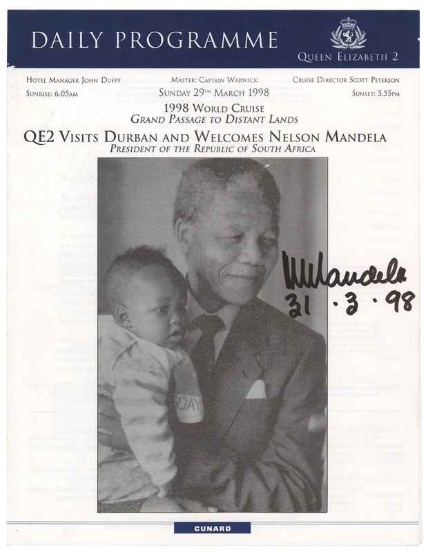 Lot 376 Nelson Mandela Signed Program