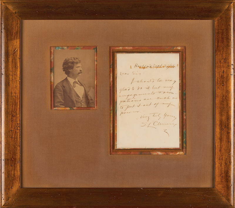 Lot 610 Samuel L. Clemens Autograph Letter Signed