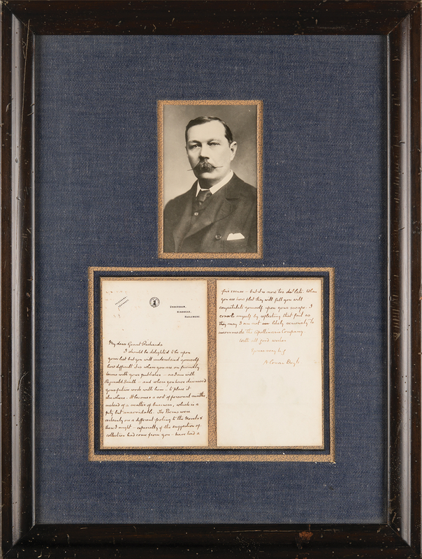 Lot 625 Arthur Conan Doyle Autograph Letter Signed to Publisher Grant Richards