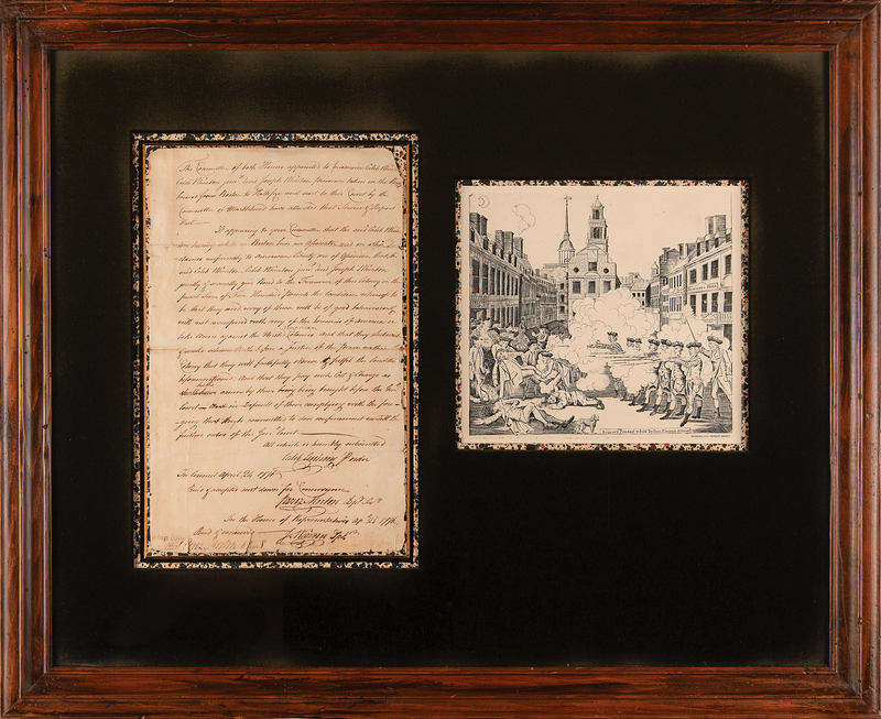 Lot 487 Revolutionary War: Massachusetts General Court Document on the Examination of Enemy Prisoners (April 24, 1776)