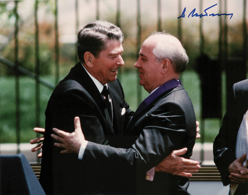 Lot 343 Mikhail Gorbachev Signed Oversized Photograph