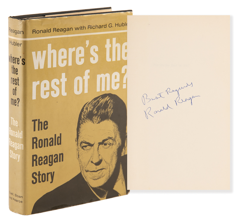 Lot 174 Ronald Reagan Signed Book - Where's the Rest of Me?