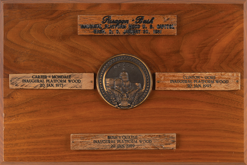 Lot 171 Presidential Inaugural Platform Fragments (4) - Carter, Reagan, Bush, and Clinton