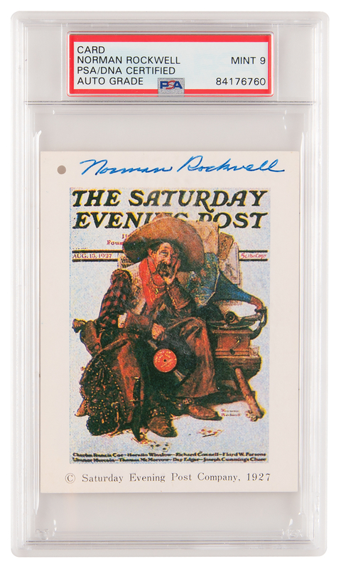Lot 590 Norman Rockwell Signed Print - PSA MINT 9