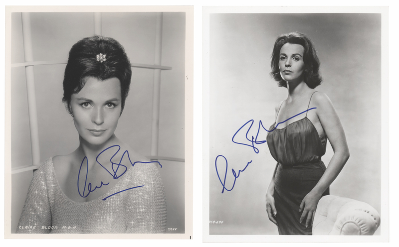 Lot 846 Claire Bloom (2) Signed Photographs