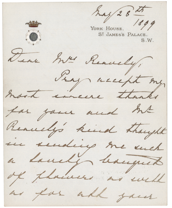 Lot 405 Queen Mary of Teck Autograph Letter Signed