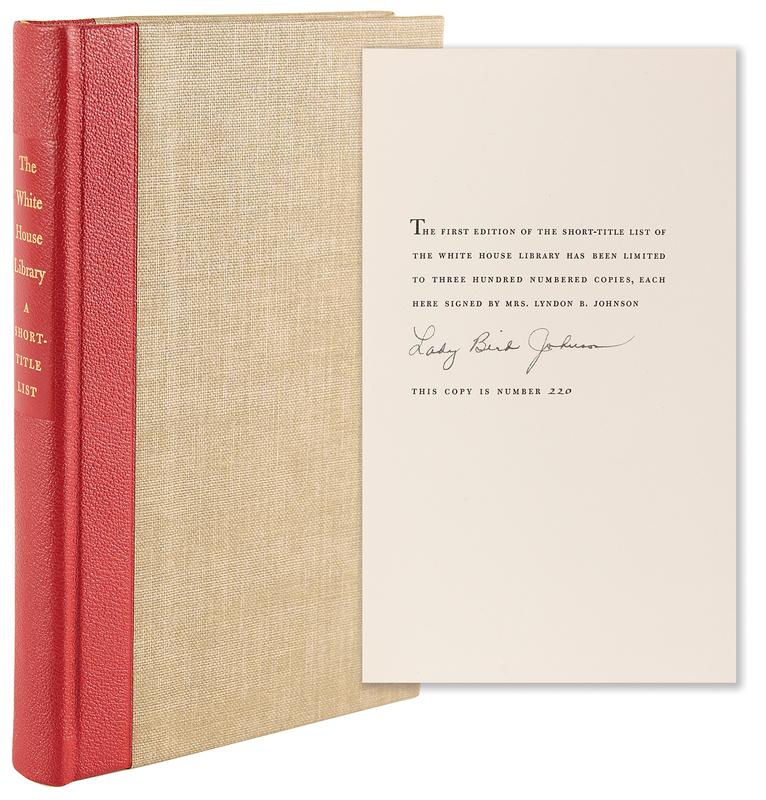 Lot 118 Lady Bird Johnson Signed Book - The White House Library (Ltd. Ed. #220/300)