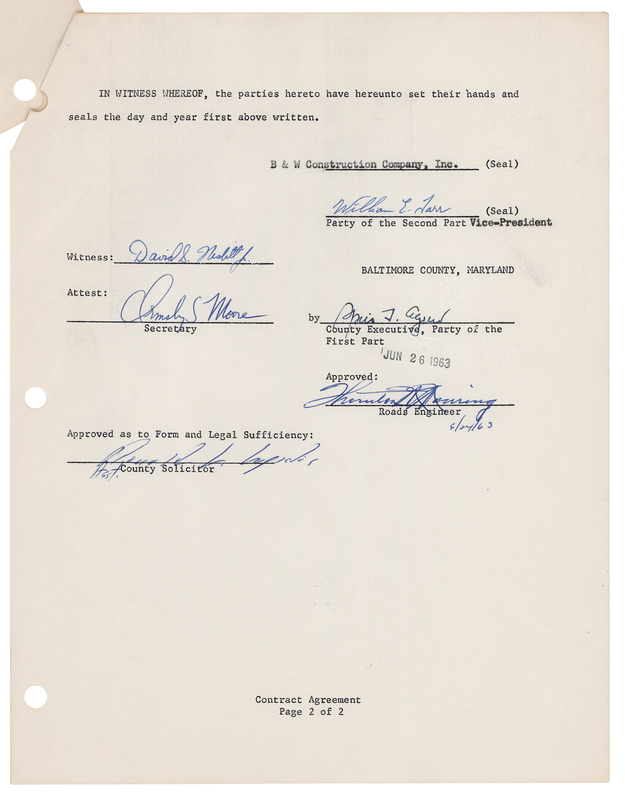 Lot 309 Spiro Agnew Document Signed