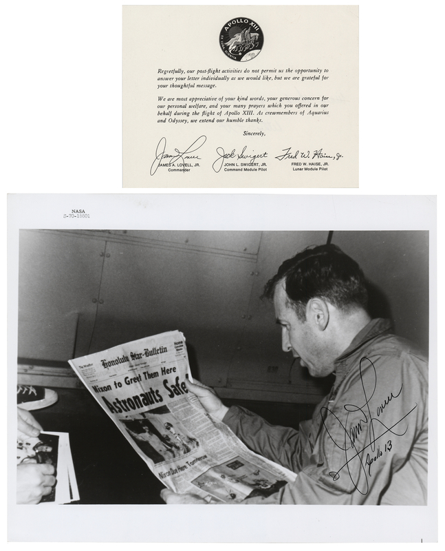 Lot 553 James Lovell Signed Photograph