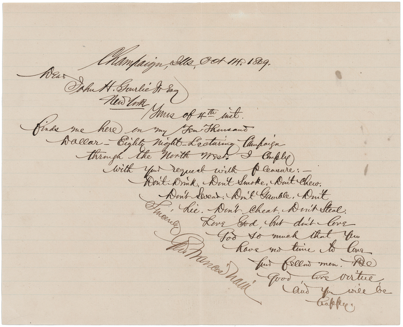 Lot 429 George Francis Train Autograph Letter Signed: 