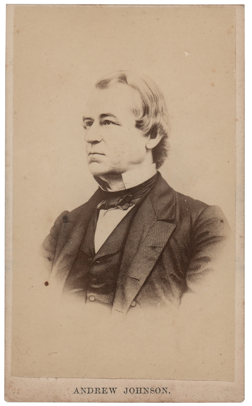 Lot 117 Andrew Johnson Carte-de-Visite Photograph