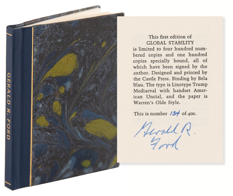 Lot 99 Gerald Ford Signed Book - Global Stability (Ltd. Ed. #134/400)