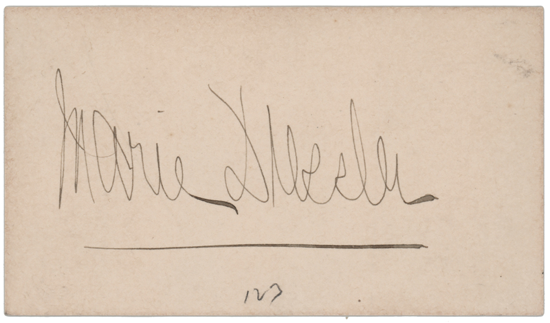 Lot 862 Marie Dressler Signature