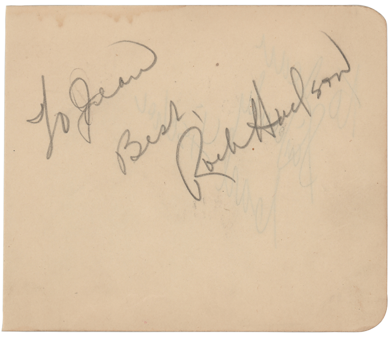 Lot 880 Rock Hudson Signature