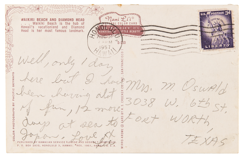 Lot 302 Lee Harvey Oswald Autograph Letter Signed to His Mother - Written from Hawaii During His First Deployment as a U.S. Marine