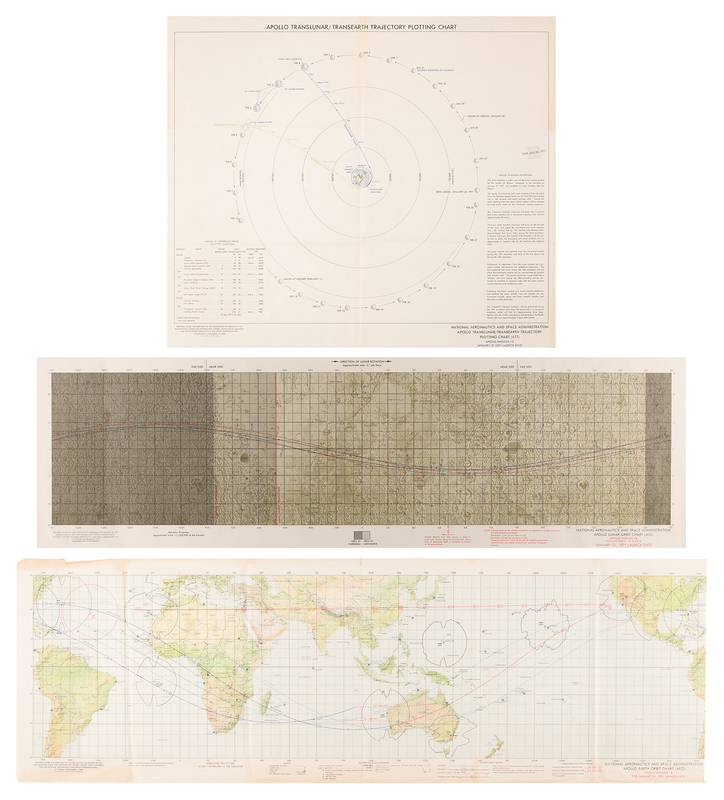 Lot 519 Apollo 14 Lot of (3) NASA Orbit and Plotting Charts