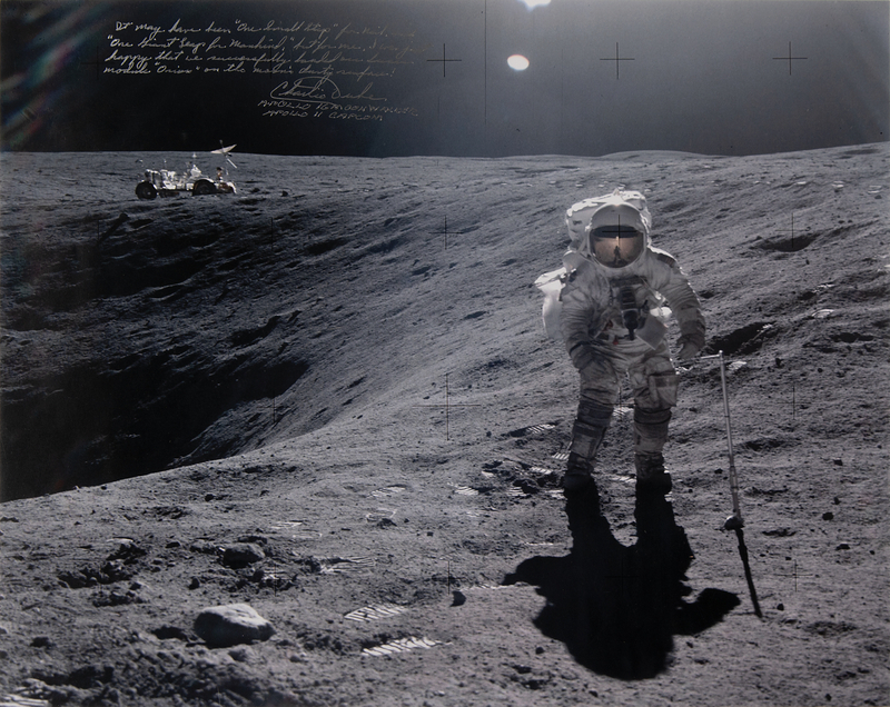 Lot 543 Charlie Duke Signed Oversized Photograph