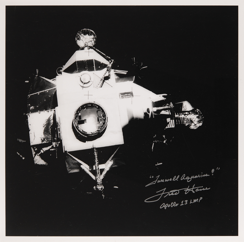 Lot 548 Fred Haise Oversized Signed Photograph