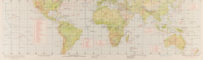 Apolo Map Apollo 15 (4) Panoramic NASA Flight and Orbit Charts | RR Auction