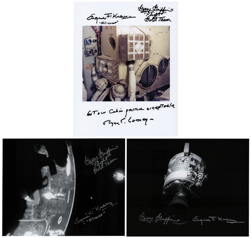 Lot 517 Apollo 13 Flight Directors (3) Signed Photographs