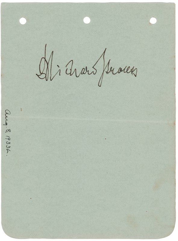 Lot 709 Richard Strauss Signature