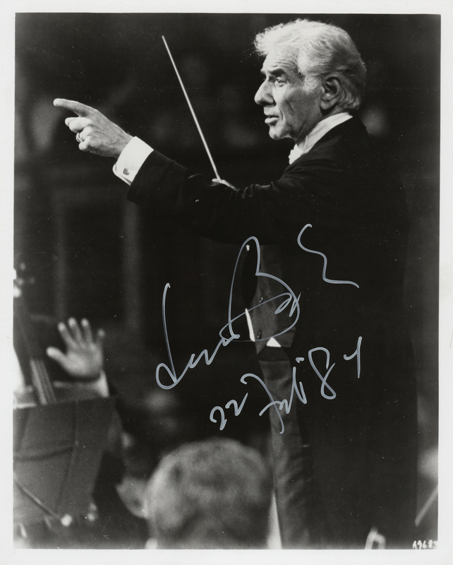 Lot 681 Leonard Bernstein Signed Photograph