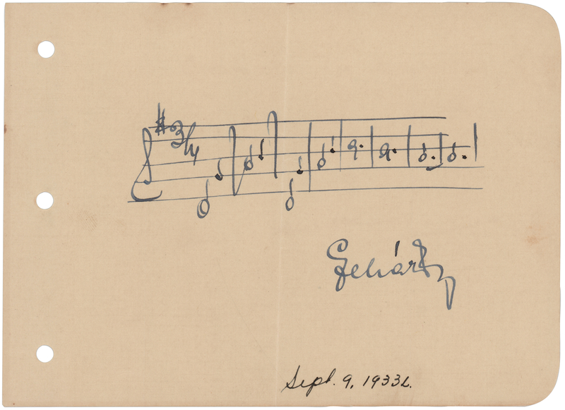Lot 696 Franz Lehar Autograph Musical Quotation Signed