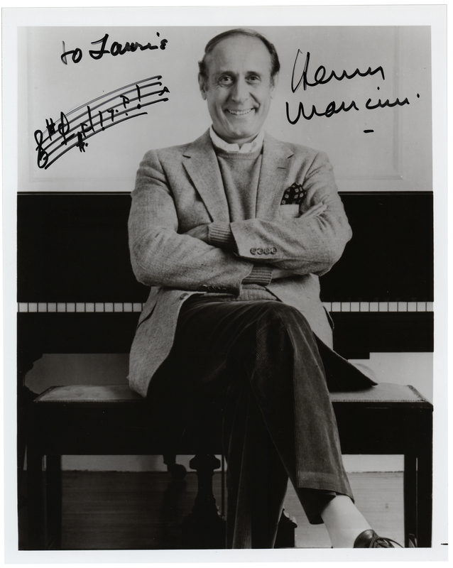 Lot 722 Henry Mancini Signed Photograph with 'PInk Panther Theme' Musical Quotation