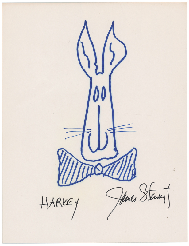 Lot 919 James Stewart Original Sketch of 'Harvey'