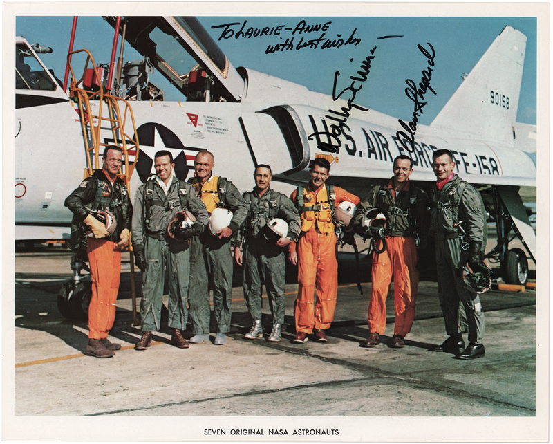 Lot 563 Alan Shepard and Wally Schirra Signed Photograph