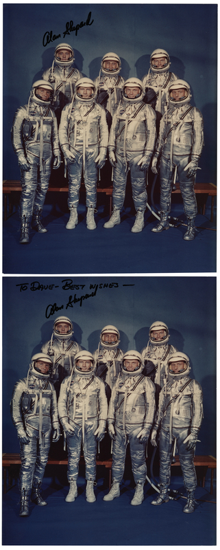 Lot 562 Alan Shepard (2) Signed Photographs